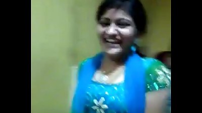 Indian amateur girls dancing